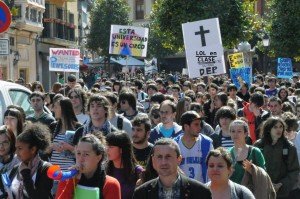Aquí tenemos a algunos de los manifestantes
